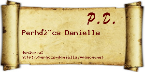 Perhócs Daniella névjegykártya